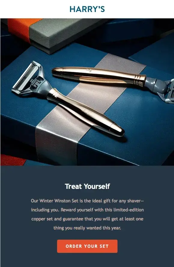 “Treat yourself” Christmas email template