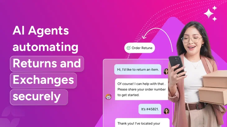How do AI agents automate return and exchange without risk?