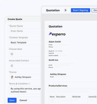 Create and send proposals instantly