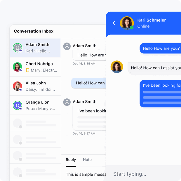 Engage website visitors in real-time