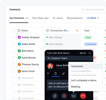 Stay connected without leaving your CRM