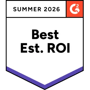 G2 Summer 2026 Best Estimated ROI award for Salesmate