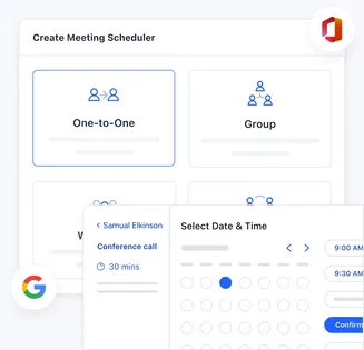 Book meetings effortlessly without the back-and-forth Book meetings effortlessly without the back-and-forth