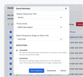 Bulk enroll contacts with ease