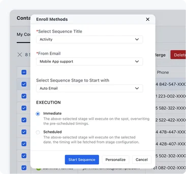 Bulk enroll contacts with ease