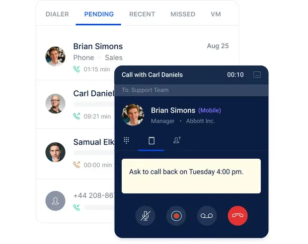 Make notes during the calls to never miss on any detail Make notes during the calls to never miss on any detail