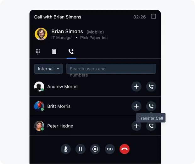 Call transfer Call transfer
