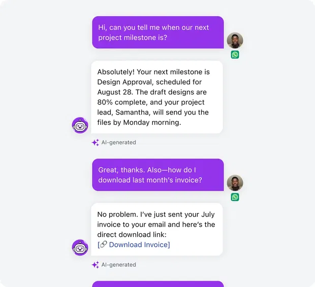Client communication, 24/7