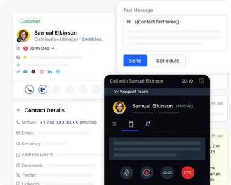 Connect instantly with inbuilt calling and texting Connect instantly with inbuilt calling and texting