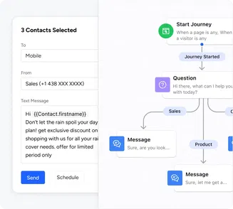 Connect instantly with prospects via SMS