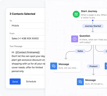 Connect instantly with prospects via SMS