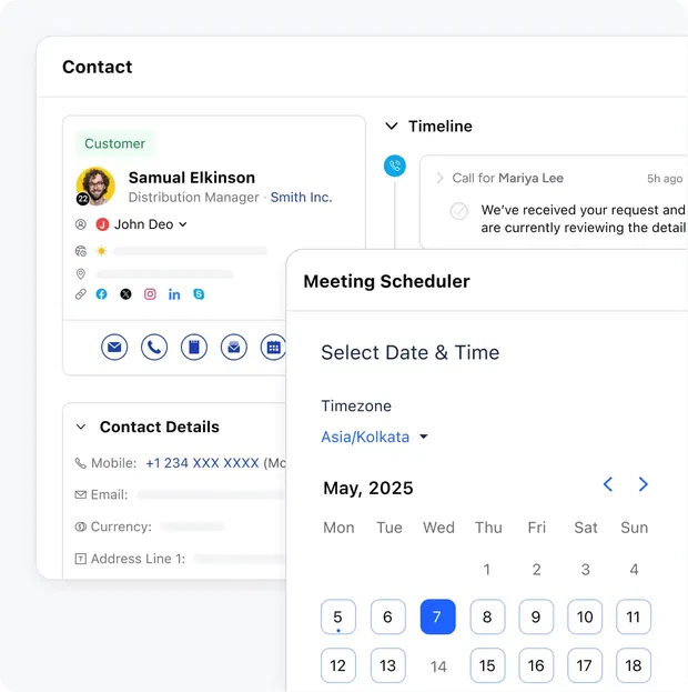 Connect with applicants & clients from CRM