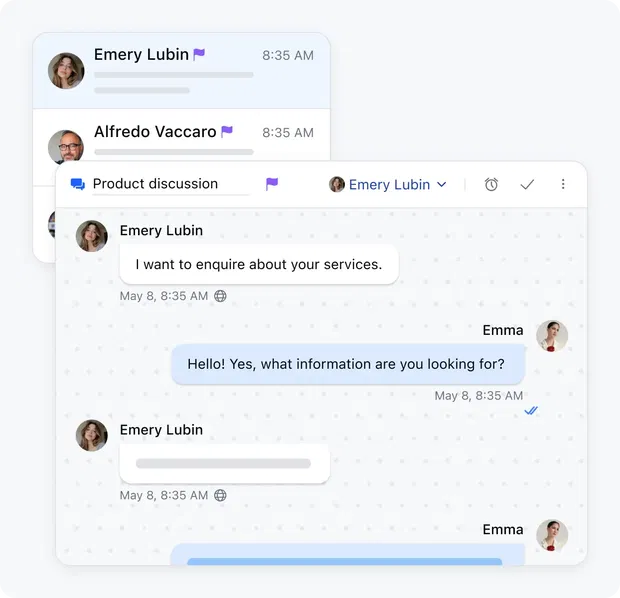 Connect with your visitors in real time Connect with your visitors in real time
