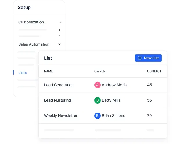Create and maintain lists in minutes! Create and maintain lists in minutes!