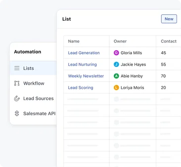 Create and maintain lists in minutes!