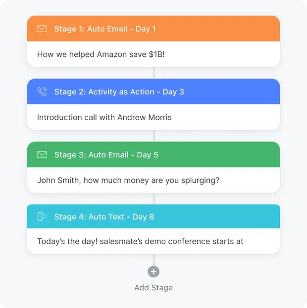 Create sequences with specific stages and intervals