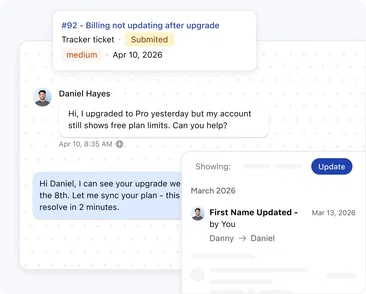 Deliver faster service with full customer context