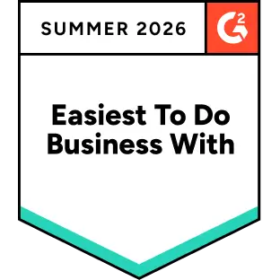 G2 Summer 2026 Easiest To Do Business With award for Salesmate