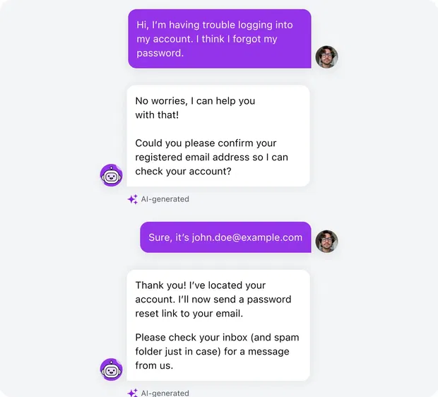 Engage in human-like conversations