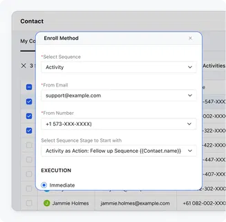 Enroll contacts from CRM