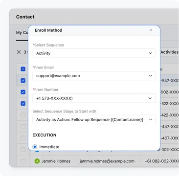 Enroll contacts from CRM