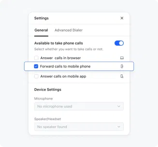 Forward calls to any device and never miss on any sales opportunities