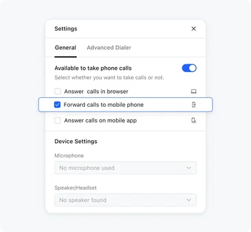 Forward calls to any device and never miss on any sales opportunities