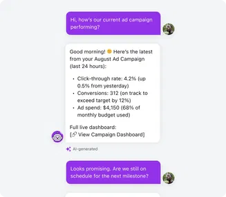 Campaign status & reporting