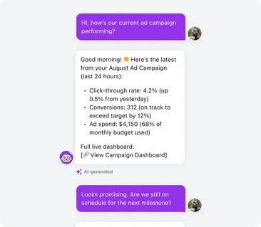 Campaign status & reporting