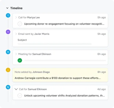 Centralize and personalize donor interactions Centralize and personalize donor interactions