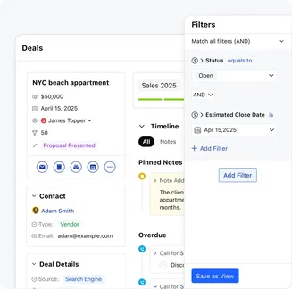 Keep momentum high with visual deal tracking