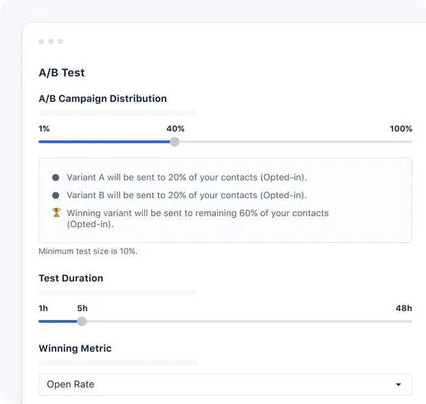 Hands down, the best A/B testing in town!