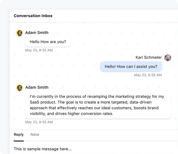 Have contextual conversations with clients