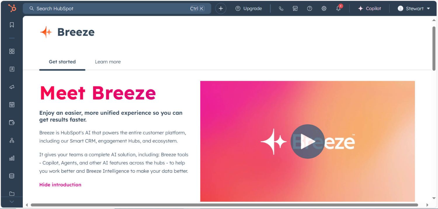 HubSpot AI features