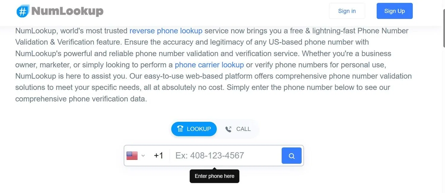NumLookup