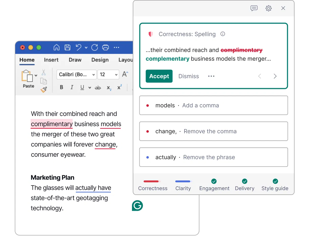 Grammarly dashboard