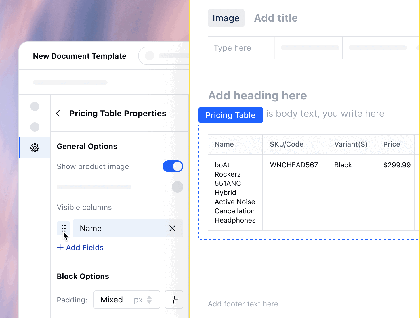Improved Pricing Tables