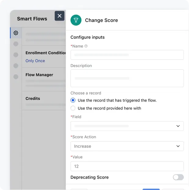 Increase or deprecate scores based on your needs Increase or deprecate scores based on your needs