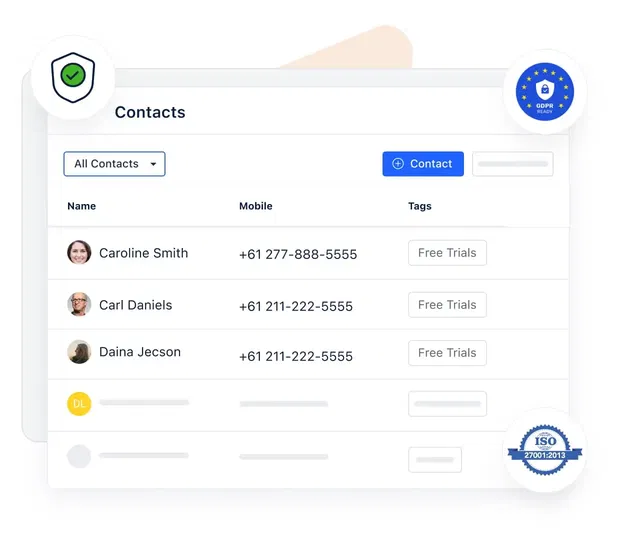 Your data is secure with Salesmate