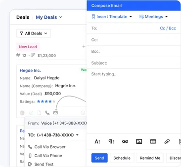 Keep calls, emails, and texts connected to every deal