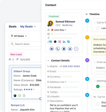 Keep pipeline, relationships, and follow-up aligned in one CRM