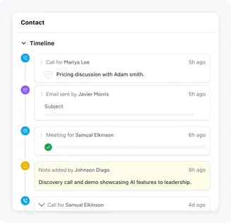 Keep track of every action taken by your team Keep track of every action taken by your team