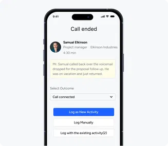 Log calls, add notes, make appointments, and much more!