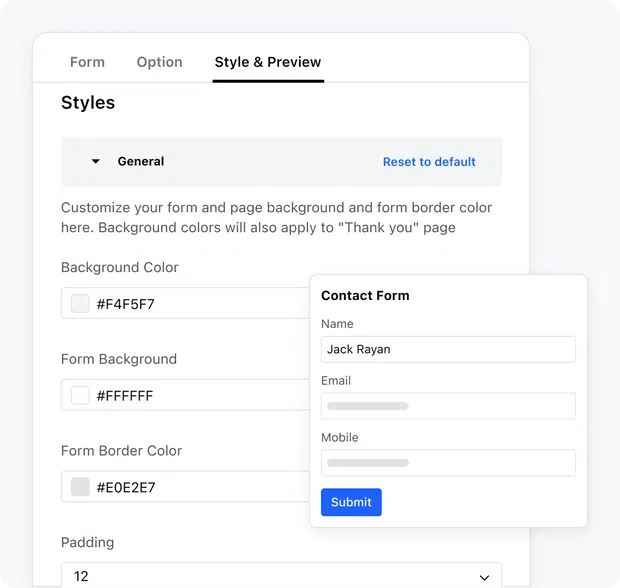 Make Web Forms a part of your brand Make Web Forms a part of your brand