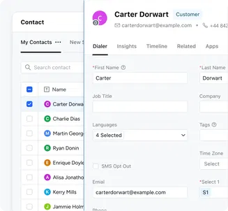 Manage contacts from a single page