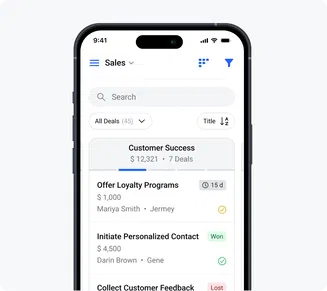 Manage deals on the go Manage deals on the go