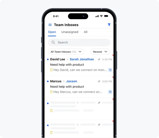Manage inboxes using Salesmate mobile apps