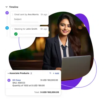 Manage products within a CRM