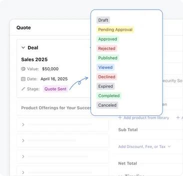 Manage the entire quote lifecycle-visibly and effortlessly