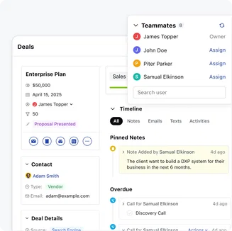 Align your team from first call to closed deal